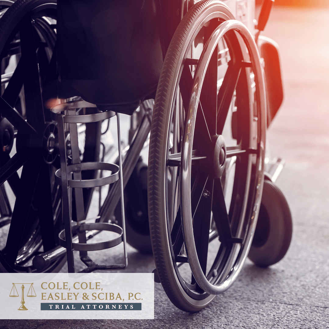 Man in a wheelchair after a truck accident