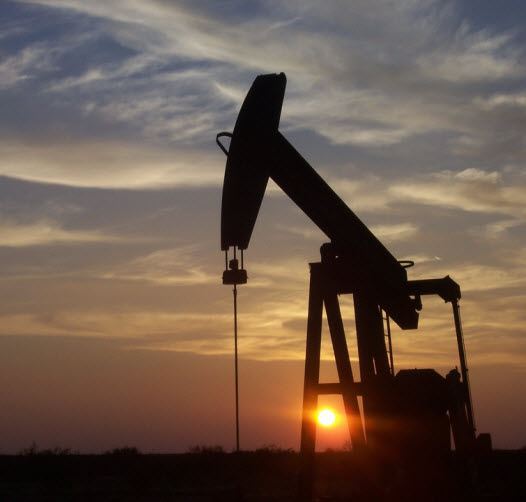 Oil Drill and Sunset 